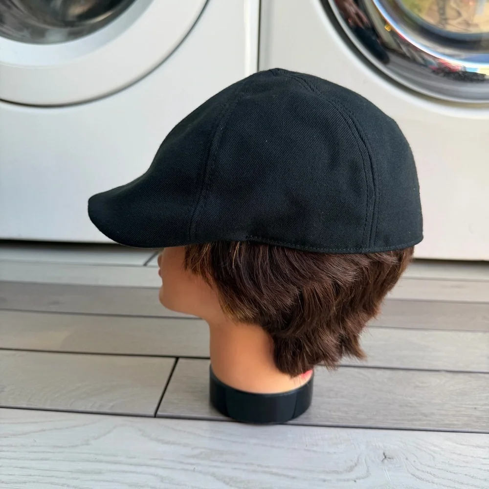 Men's Black Flat Cap